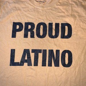 Mustard Yellow "Proud Latino" T-shirt